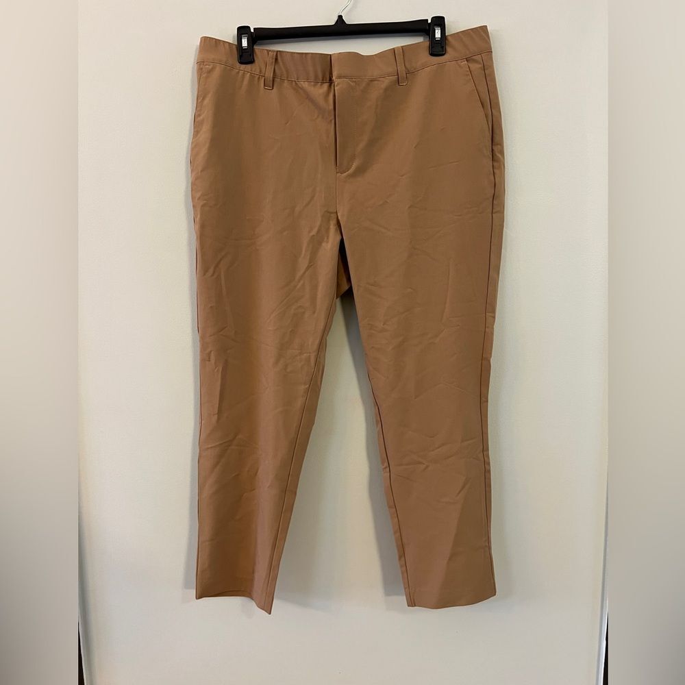 NWT Torrid 16 Tan Trousers Pockets Elastic Dressy Classic